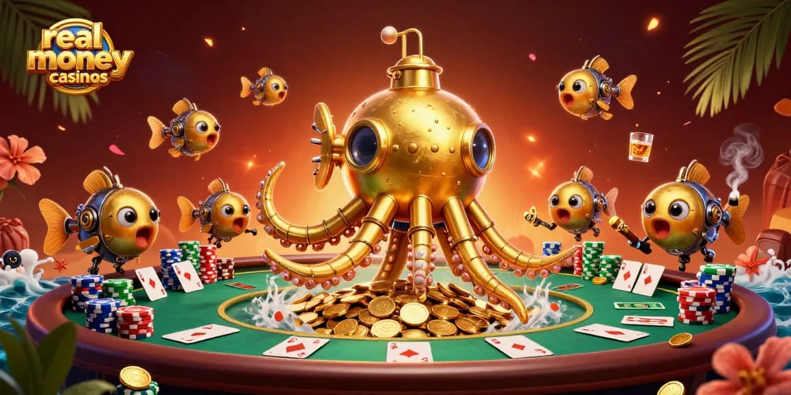 Engage with real money casinos as the golden kraken submarine treasures are revealed during gameplay.